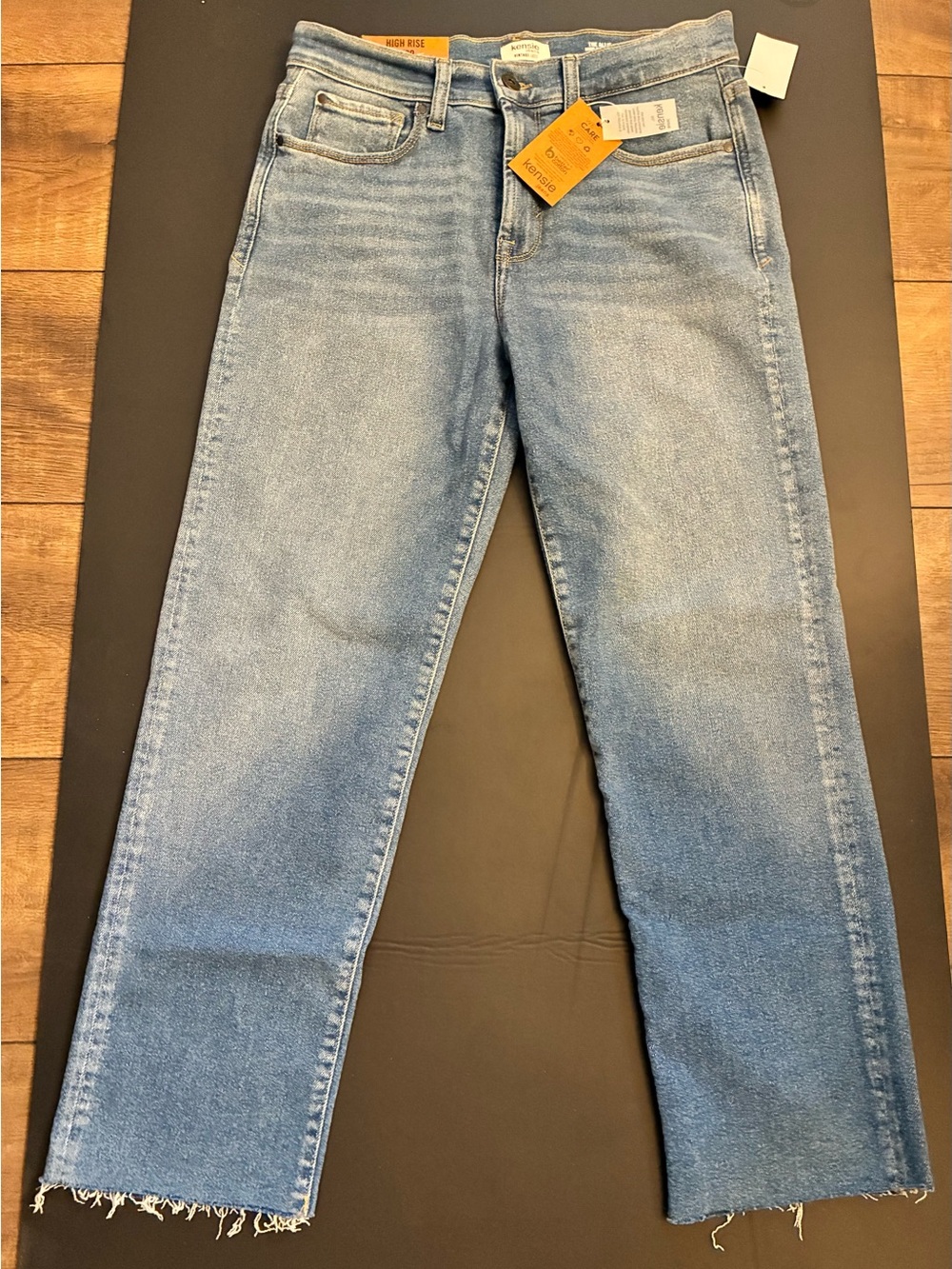 Kensie The Allie High-Rise Slim Straight Jeans - Light Blue